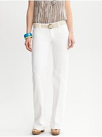 White denim wide-leg trouser
