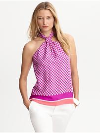 Elodie printed silk halter