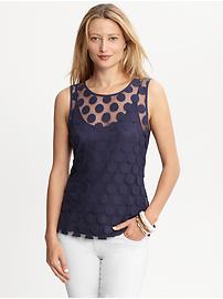 Dot lace tank