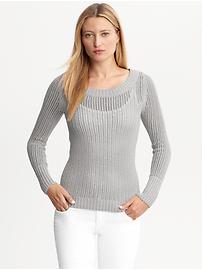 Sequin open-weave sweater