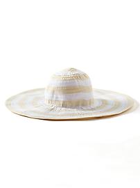Grosgrain stripe sun hat