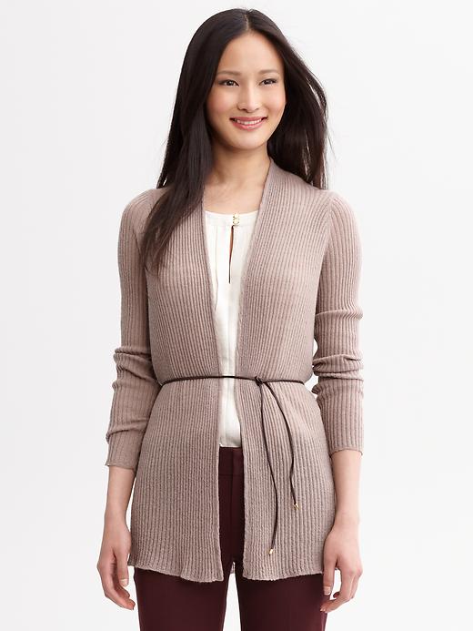 Banana Republic Ribbed Belted Long Cardigan