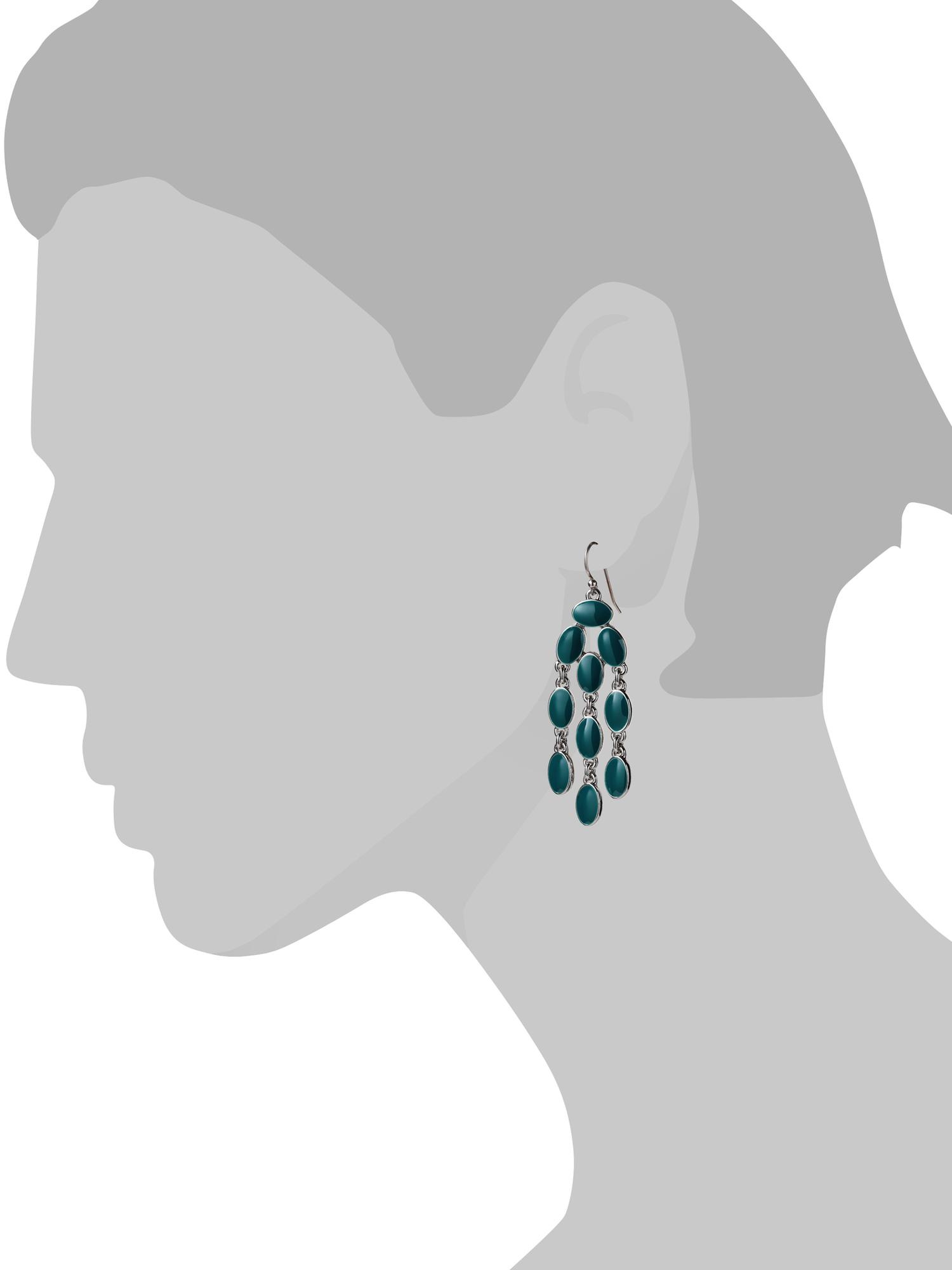 Peacock chandelier earring