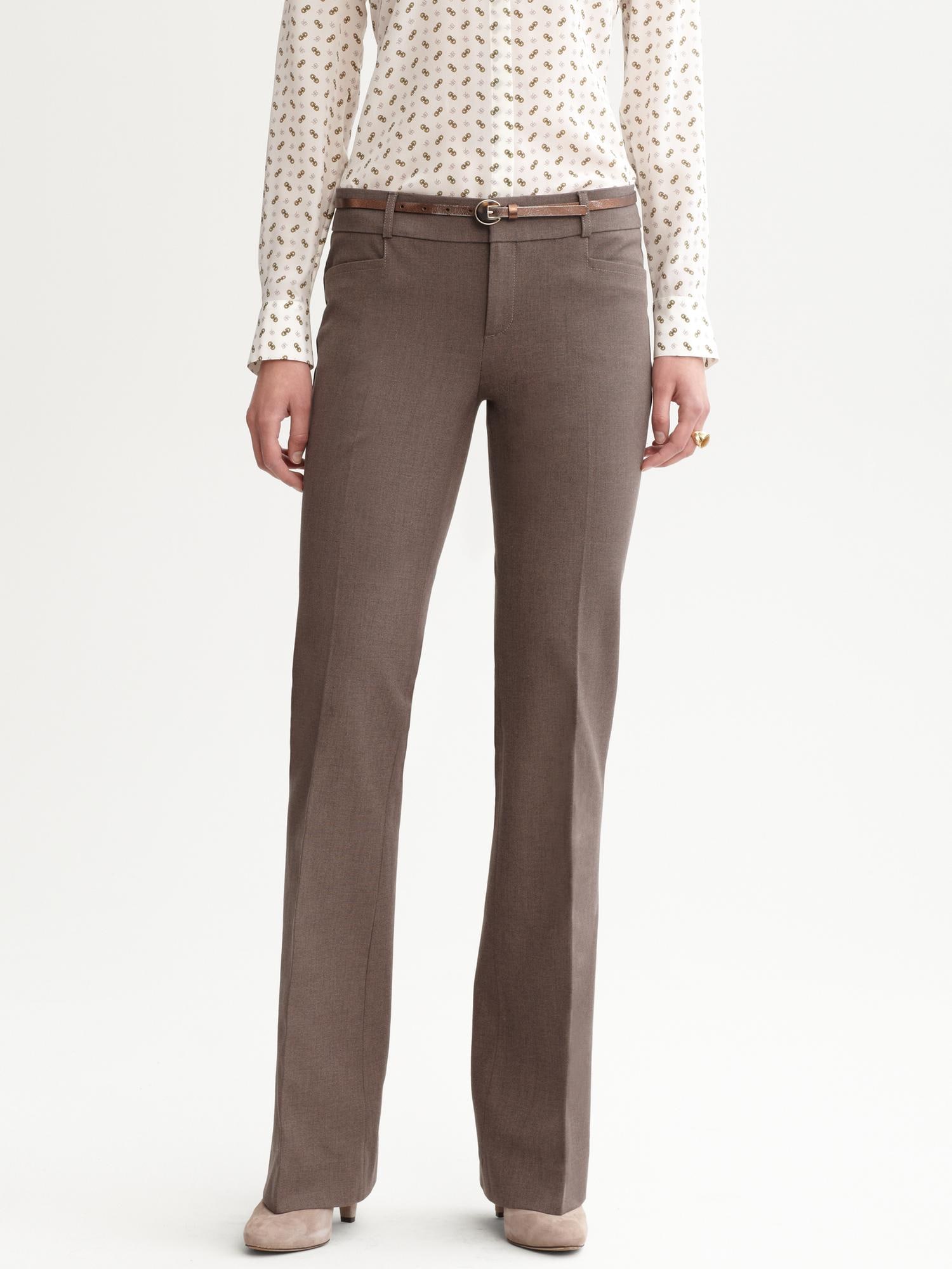 Sloan fit textured brown flare