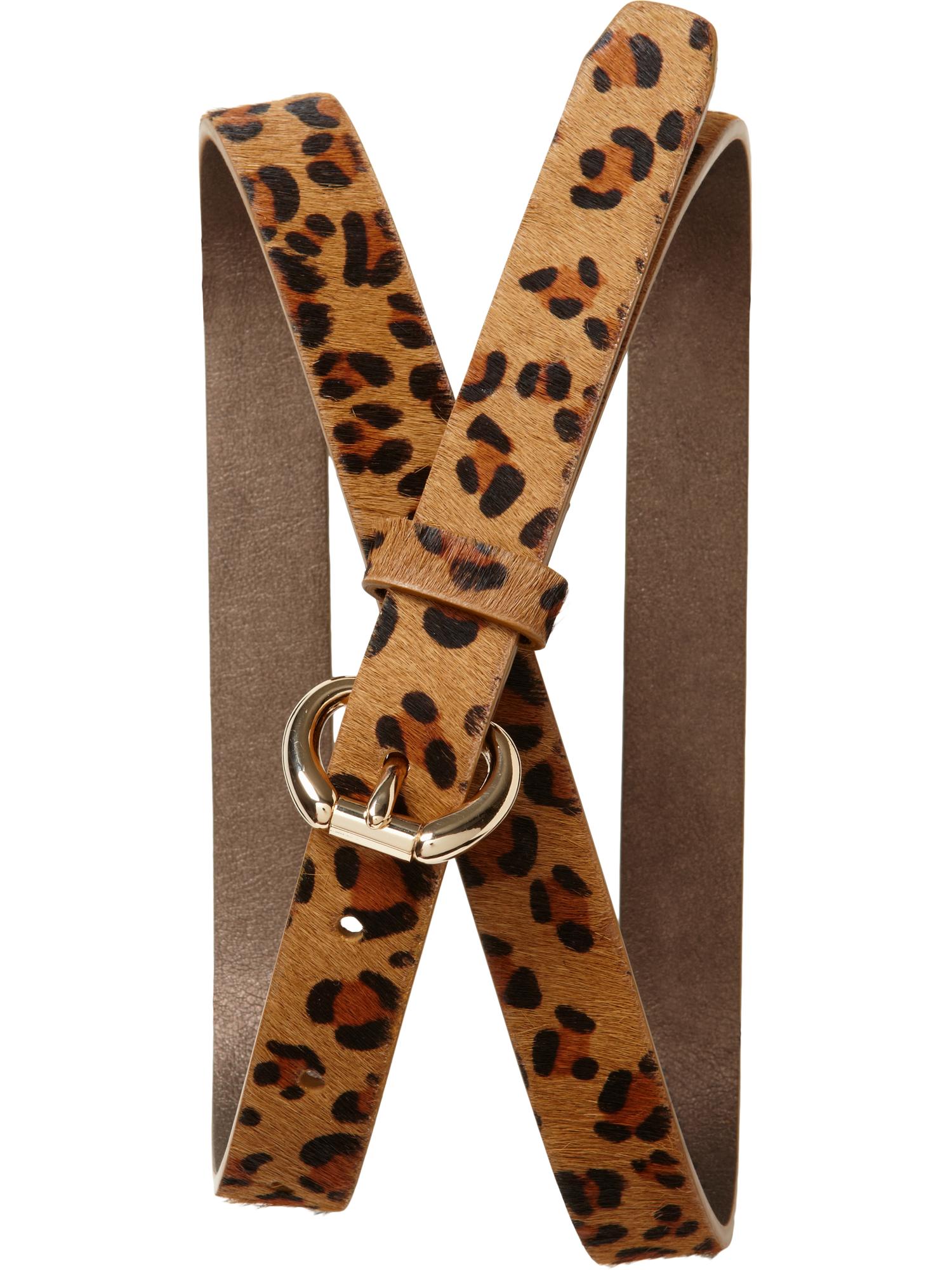 Leopard Haircalf Trouser Belt