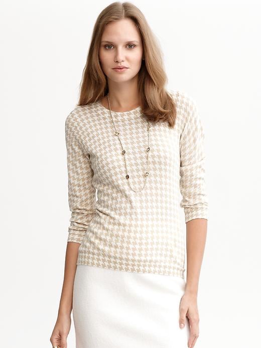 Houndstooth Slim Sweater