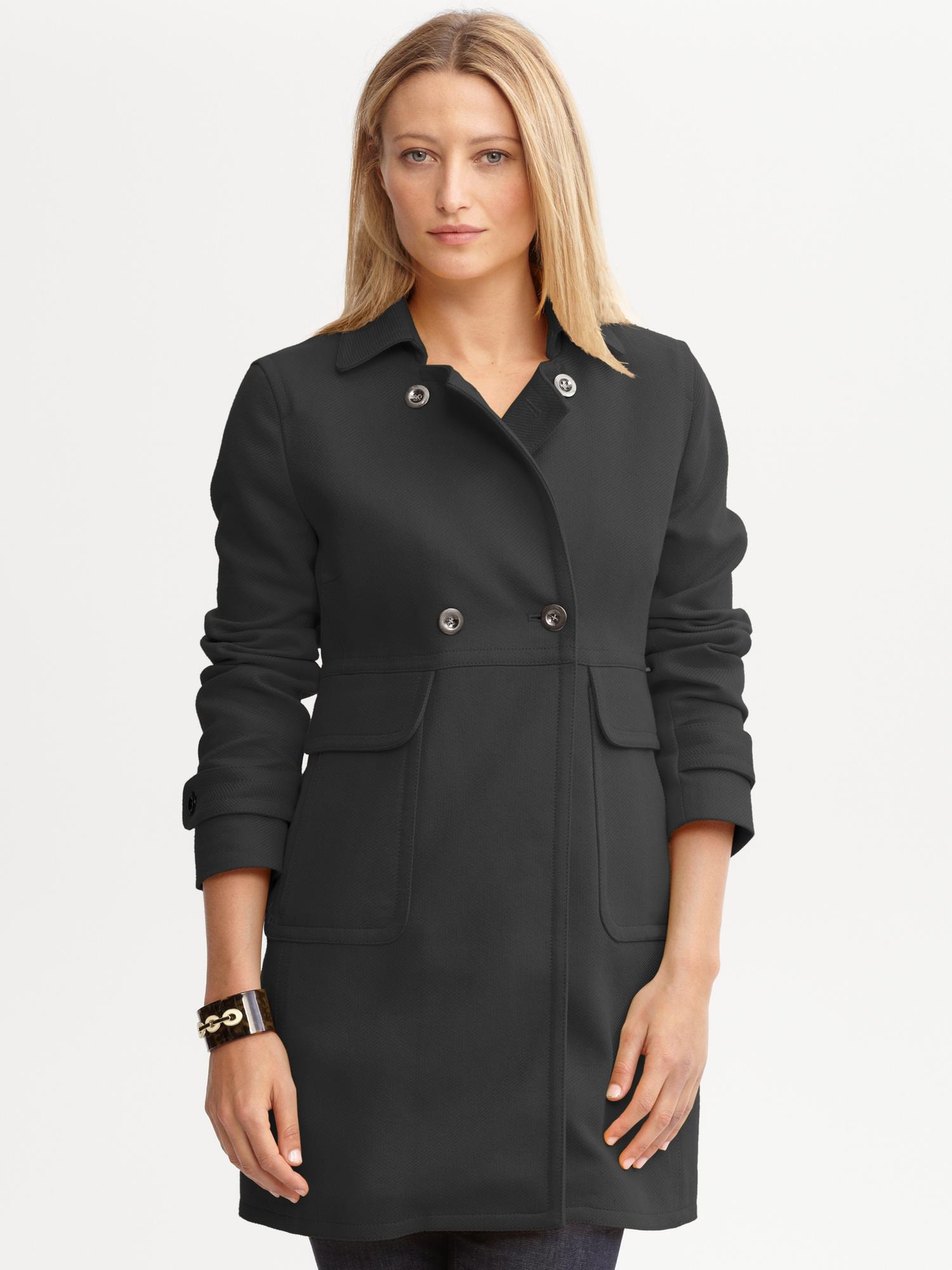 Double-breasted cotton coat