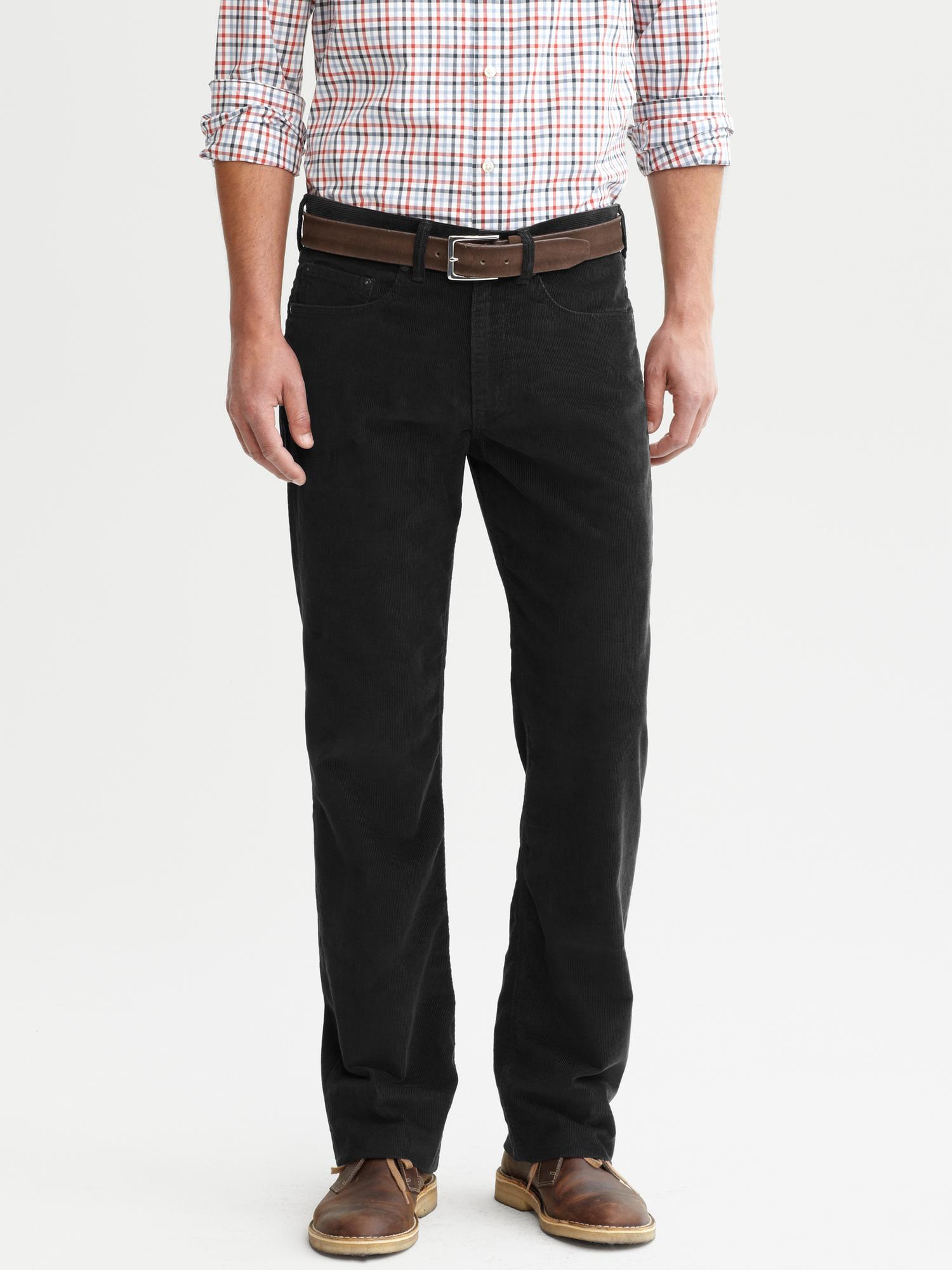 Straight fit five-pocket cord