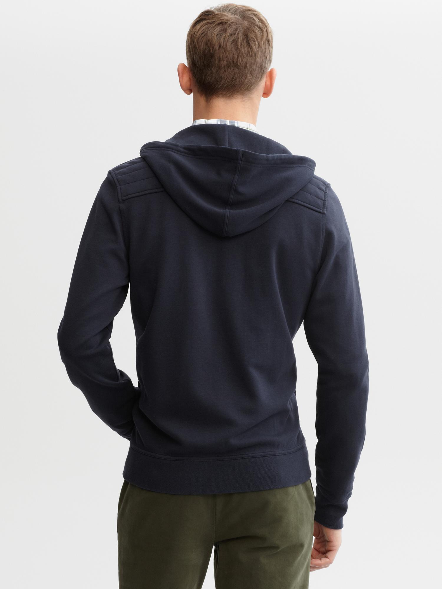 Four-pocket hooded full-zip jacket