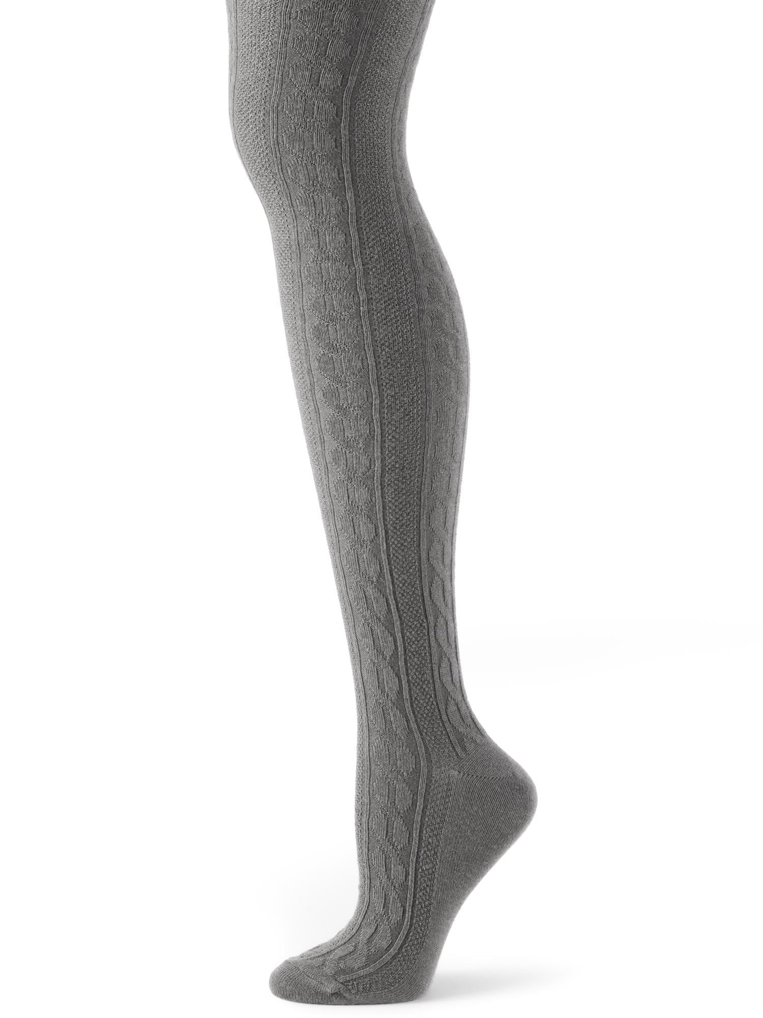 Cable knit over-the-knee sock