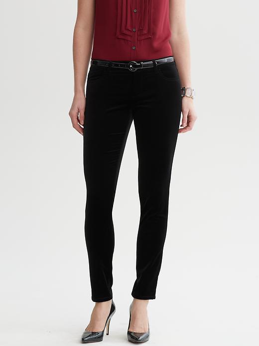 Banana Republic Black Velvet Five Pocket Legging