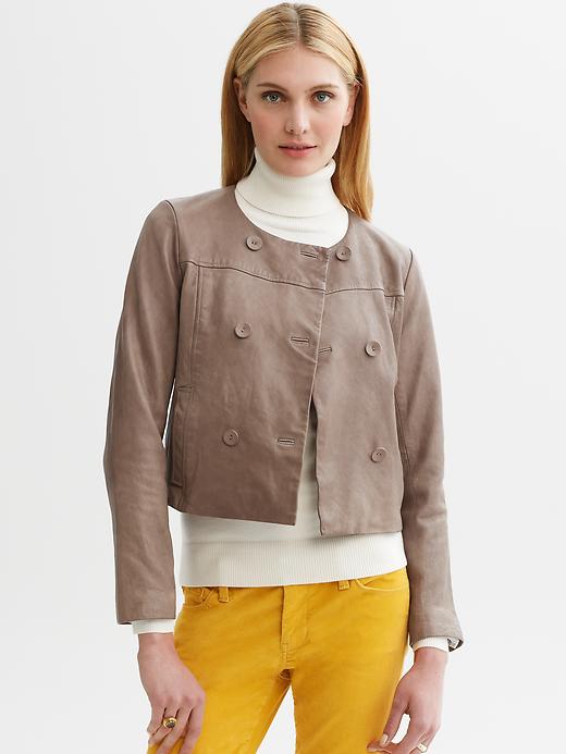 Banana Republic Double Breasted Leather Jacket