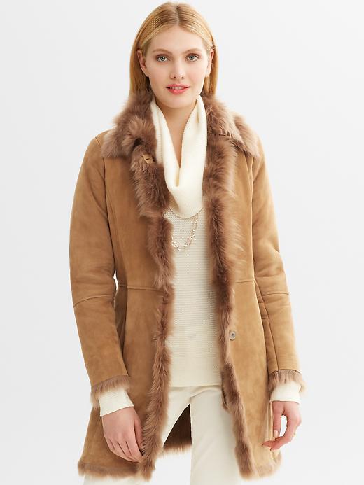 Banana Republic Shearling Lamb Coat