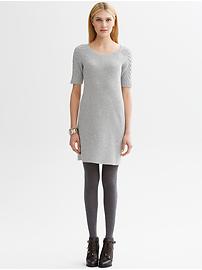 Cable-knit sleeve sweater dress