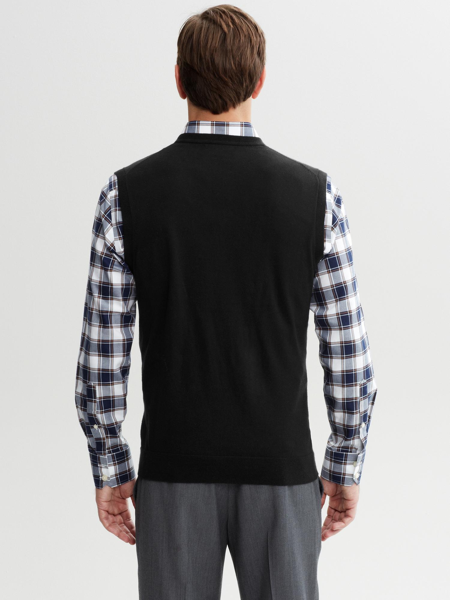 Silk-cotton sweater vest