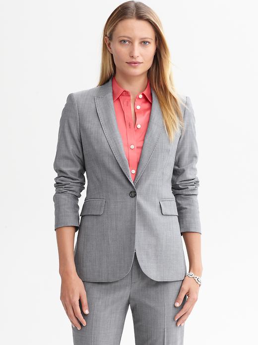 Banana Republic Grey Lightweight Wool Blazer