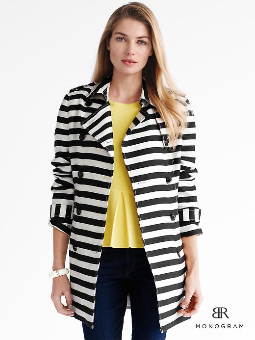 Banana Republic Monogram Striped Trench