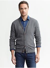 Heritage piped cardigan