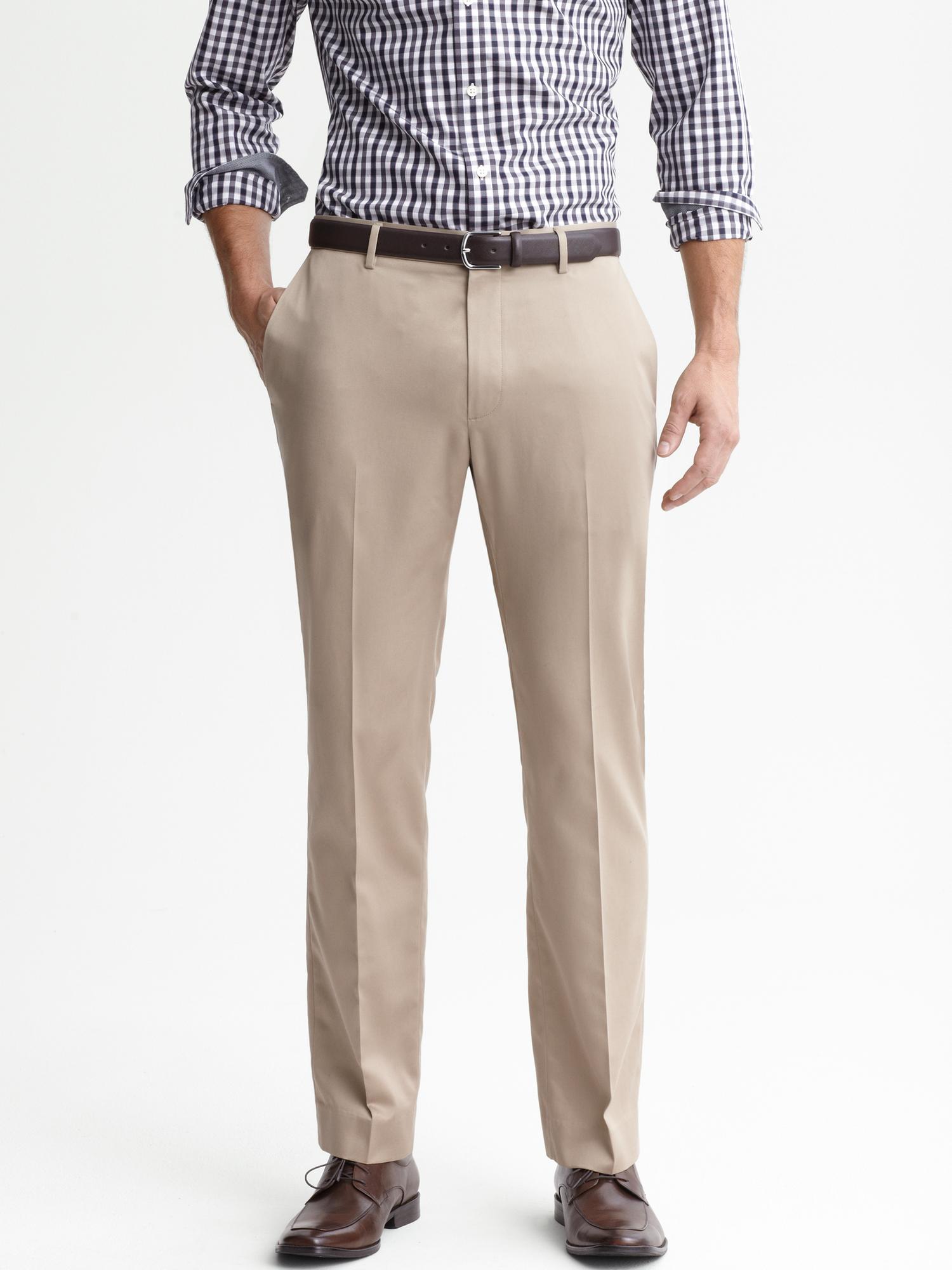 Tailored Slim Non-Iron Cotton Pant