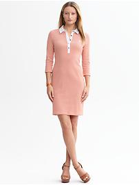 Striped polo shirt dress