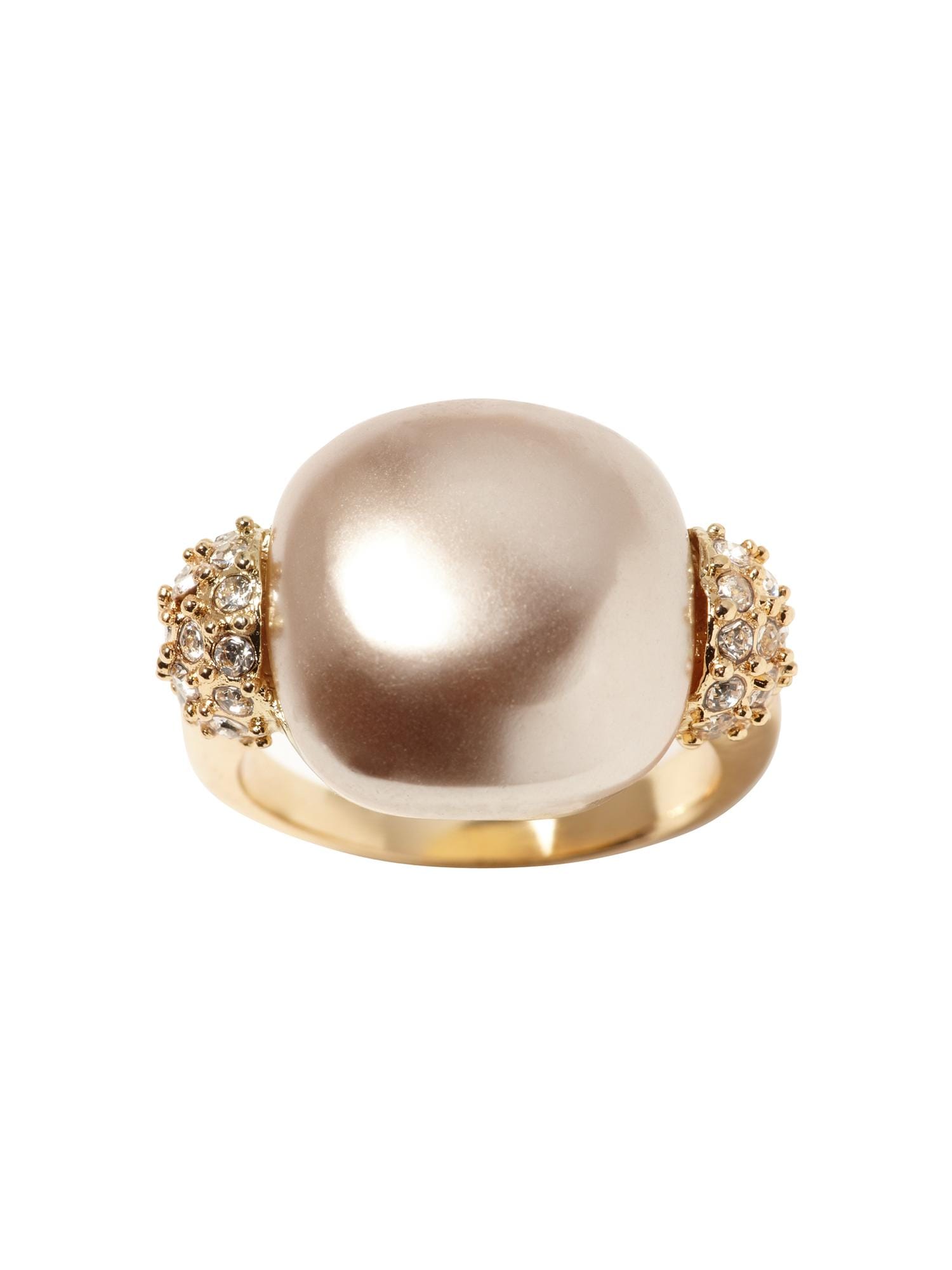 Pearl cushion cocktail ring