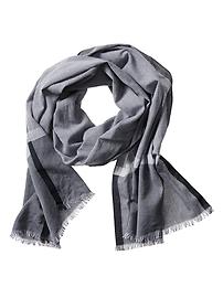 Woven border scarf