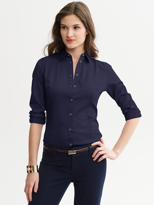 Banana Republic Tailored Non Iron Sateen Shirt