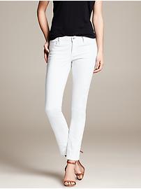 White skinny ankle jean