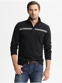 Chest stripe half-zip pullover