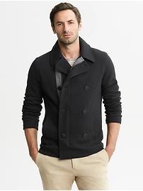 Heritage knit peacoat