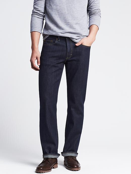 Banana Republic Men's Indigo Straight Dark Wash Jeans