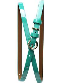 Patent skinny belt
