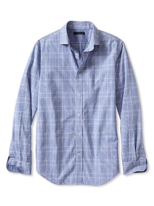 Banana Republic Tailored Slim Dobby Plaid Shirt