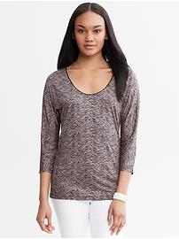 Printed dolman sleeve top