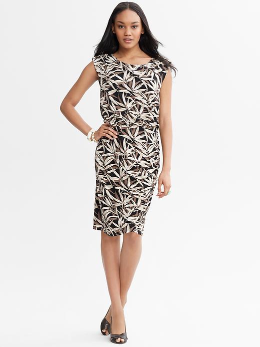 Banana Republic Leaf Print Tulip Dress