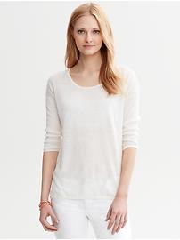 Rib-Knit Sleeve Pullover