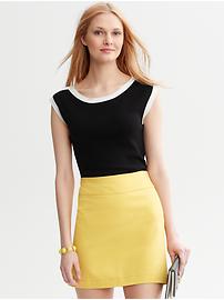 Cap-Sleeve Colorblock Top