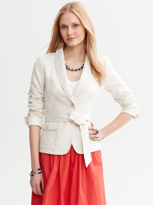 Banana Republic Cotton Linen Safari Suit Jacket