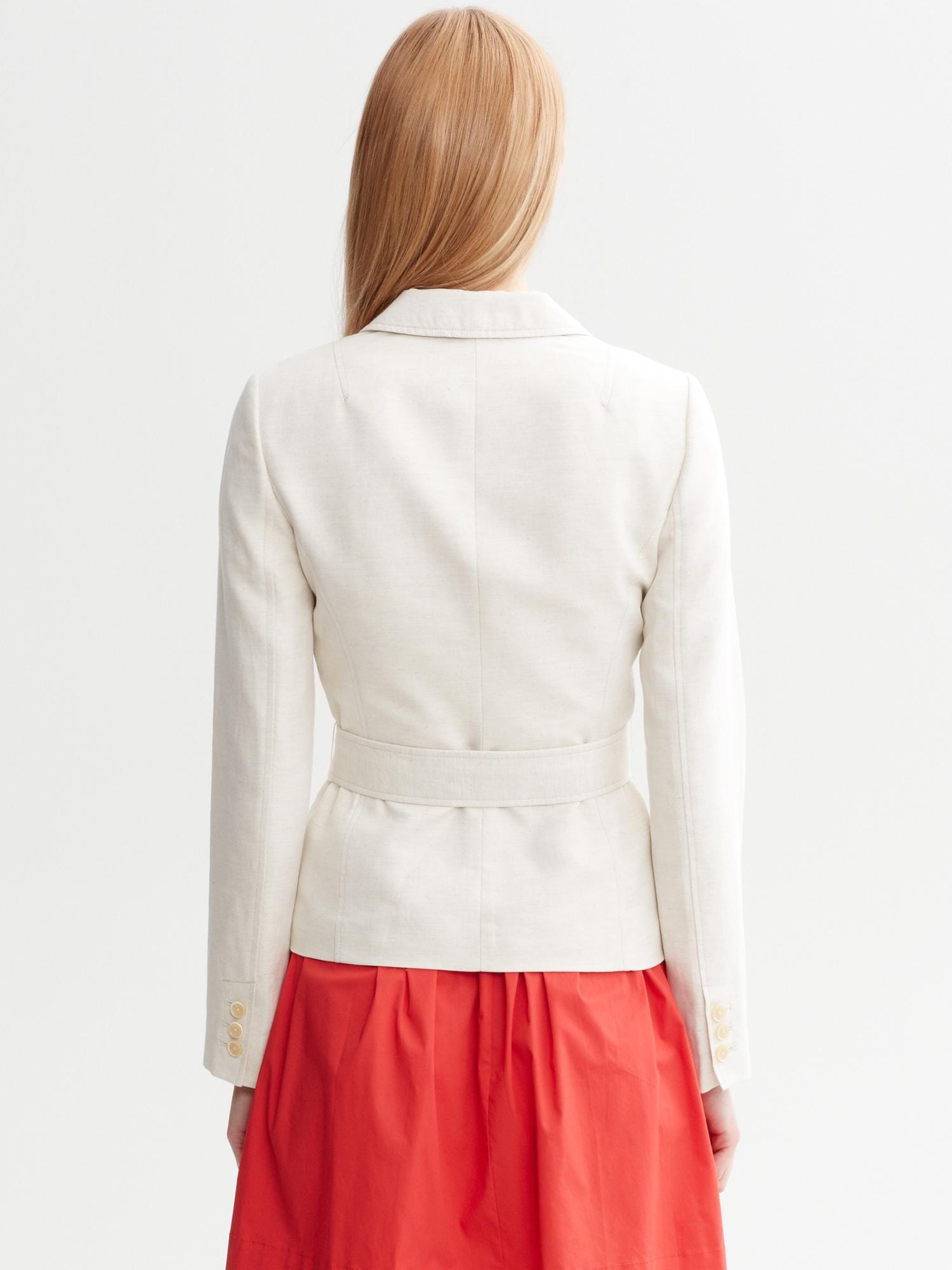 Cotton-Linen Safari Suit Jacket