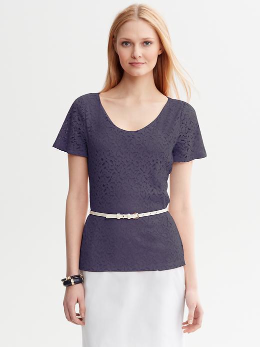 Banana Republic Floral Lace Tee