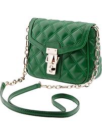 Quilted faux-leather cross-body