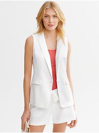 Sleeveless Linen Blazer