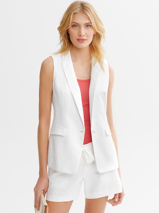 Banana Republic Sleeveless Linen Blazer