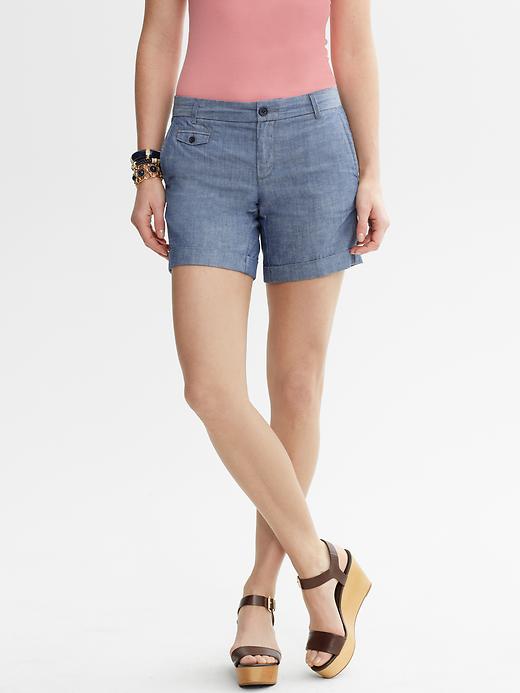 Banana Republic Chambray Roll Up Short