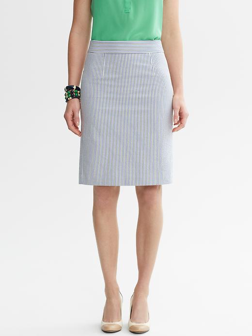 Banana Republic Vertical Stripe Pencil Skirt
