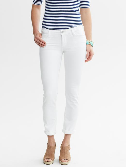 Banana Republic White Roll Up Jean