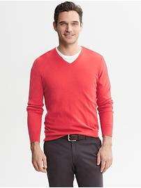 Silk-Cotton-Cashmere V-Neck