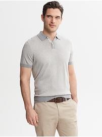 Micro-Stripe Sweater Polo
