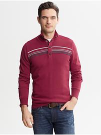 Multi-Stripe Half-Snap Pullover