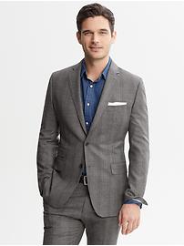 Heritage brown plaid wool suit blazer
